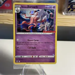 HISUIAN ZOROARK 2022 POKEMON LOST ORIGIN SEALED GAMESTOP STAMP 076/196 - Image 1