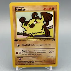 Mankey 61/82 - Team Rocket - 1st Edition - Pokemon TCG - Image 2