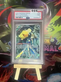 Pokemon Misty's Psyduck Illustration Rare Holo Sv10 PSA 9 193/182 - Image 1