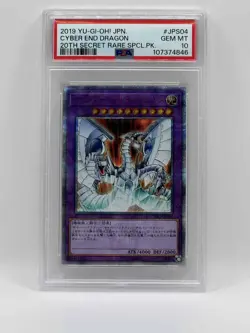 2019 YU-GI-OH! JPN 20TH SECRET RARE SPECIAL PACK #JPS04 CYBER END DRAGON PSA 10 - Image 1