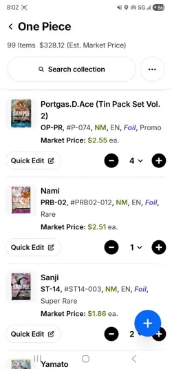 One Piece Tcg Card Lot English (99) Cards - Image 4
