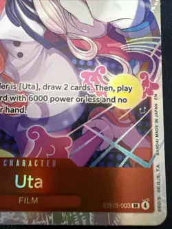 One Piece TCG - Uta PRERELEASE ENGLISH EB03-003 HEROINES SR - Near Mint - Image 5