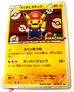 Mario Pikachu Cosplay Pokemon Custom Fan Made Art Card - Image 1