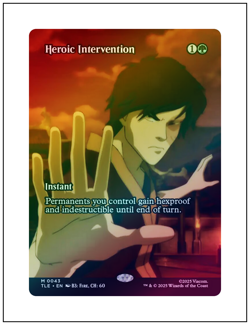 1x Heroic Intervention, Borderless Art Foil, Avatar, Magic MTG NM - Image 1