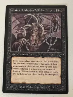 Magic the Gathering MTG Legends Chains of Mephistopheles NM- (Beta Bob) - Image 1