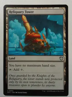 Reliquary Tower *Uncommon* Magic MtG x1 OTC Commander Outlaws - Image 1