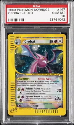2003 POKEMON SKYRIDGE #147 CROBAT-HOLO PSA 10 - Image 1