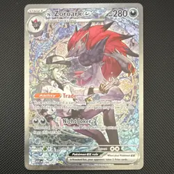 Pokemon N's Zoroark EX 286/217 SIR Ascended Heroes Full Art Holo 280 HP TCG - Image 1