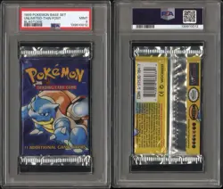 1999 Pokemon Base Set Unlimited Blastoise Sealed Pack PSA 9 MINT – Thin Font - Image 3