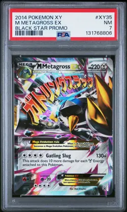 2014 POKEMON XY BLACK STAR PROMO M METAGROSS EX #XY35 PSA 7 NM #131768806 - Image 1