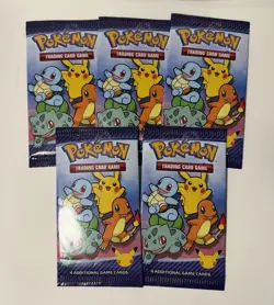 Pokemon 25th Anniversary Celebrations McDonalds Booster Packs (x5) - Image 1