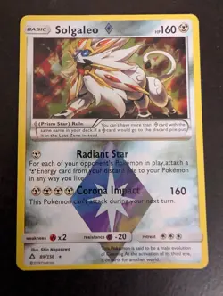 2018 Pokemon | Solgaleo Prism Star 89/156 Sm-Ultra Prism Holo - Image 1