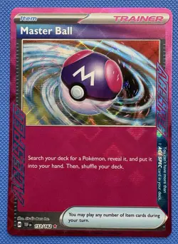 Master Ball 153/162 SV05: Temporal Forces Ace SPEC Rare Holo English Pokemon TCG - Image 1