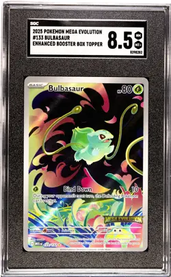 2025 Pokemon Bulbasaur 133/132 Me01: Mega Evolution Holo Stamped Box Topper - Image 1