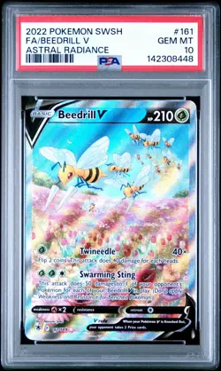 2022 Pokemon SWSH Astral Radiance Beedrill V #161/189 PSA 10 - Image 1