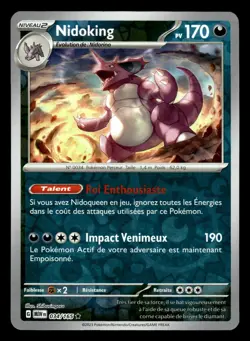 Carte Pokemon NIDOKING 034/165 HOLO REVERSE EV3.5 MEW 151 FR - Image 1