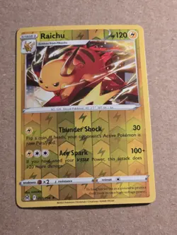 Raichu 053/196 Reverse Holo Rare Sword & Shield: Lost Origin Pokemon TCG - Image 1