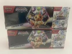 (2) Sam’s Club Pokemon Prismatic Evolutions Surprise Box & Booster Bundle - Image 1