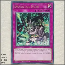 Dracotail Horn - JUSH-EN010 - Rare 1st Edition Yugioh - Image 1