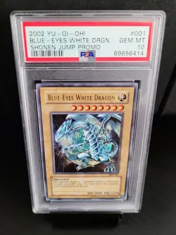 2002 Yu-Gi-Oh Blue-Eyes White Dragon JMP-001 PSA 10 Ultra Rare Shonen Jump Promo - Image 1