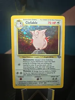 Pokemon TCG Clefable Holo Unlimited Rare Card Jungle Set 1999, 1/64 - Image 1