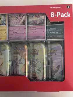Pokemon TCG Prismatic Evolutions 8 Mini-Tin Bundle w/ Promo Cards COSTCO SEALED - Image 4