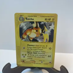 Raichu Pokemon Card Expedition 2002 set Rare 25/165 HEAVILY PLAYED **See Pics** - Image 1