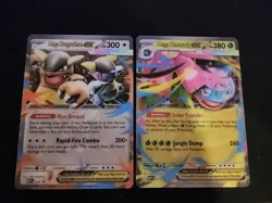 Pokemon Mega Venusaur EX / Mega Kangaskhan EX Jumbo Oversized Card 3D Set of 2 - Image 1