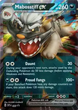 086 MABOSSTIFF EX BLACK STAR PROMO SVP POKEMON CARD - Image 1