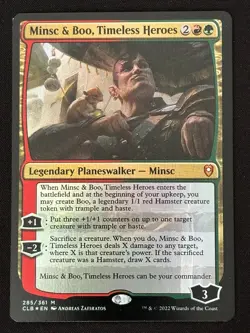 1x MTG Minsc & Boo, Timeless Heroes (Foil) - Battle for Baldur's Gate (CLB) #285 - Image 1