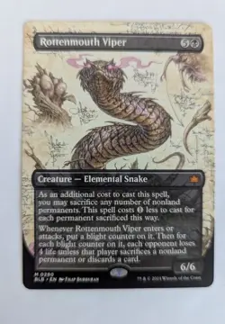 1x Rottenmouth Viper Showcase Borderless NM - Bloomburrow BLM Magic MTG x1 - Image 1