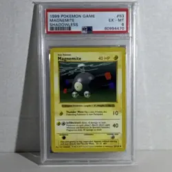 Pokemon Magnemite Base Set Shadowless 53/102 1999 English Common PSA 6 - Image 1