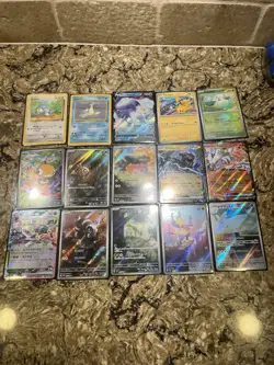 Pokemon Card Lot of 15 - Art Rares, V, EX, Vintage, and more! - Image 1