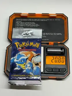 1999 Pokemon Base Set Unlimited Bkastoise Art Booster Pack Long Crimp 20.80 Grms - Image 1