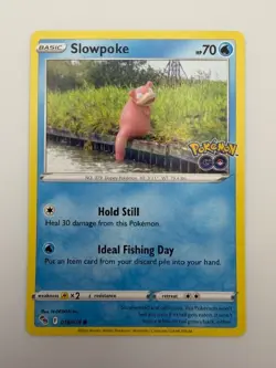 #019/078 Slowpoke Normal Common - Pokemon Go English NM - Image 1