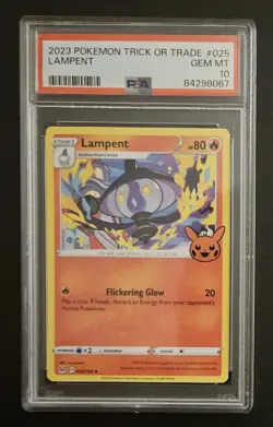 PSA 10 ▪ Lampent #25 ▪ 2023 Pokemon Trick Or Trade - Image 1