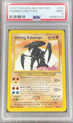 Pokemon Shining Kabutops #108 Neo Destiny PSA 9 Mint (New Cert) - Image 1
