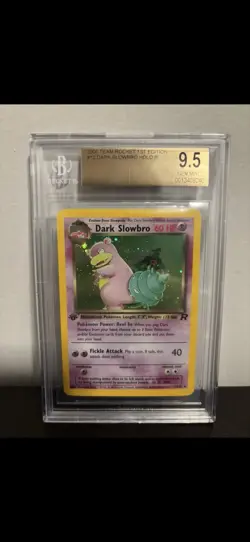 Pokemon 2000 Dark Slowbro #12 Holo Rare 1st Edition Team Rocket. BGS 9.5 - Image 1