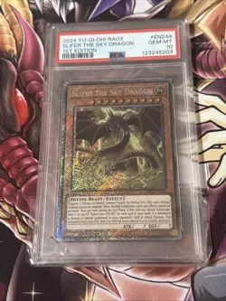 Yu-Gi-Oh Slifer the Sky Dragon PSA 10 EN244 1st Edition Platinum Secret Rare - Image 1