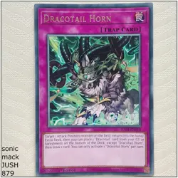 Dracotail Horn - JUSH-EN010 - Rare 1st Edition Yugioh - Image 1