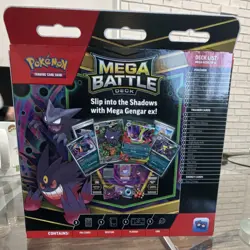 Pokemon Mega Battle Deck Mega Gengar ex 60 Card Set Foil Deck Box Playmat Coin - Image 2