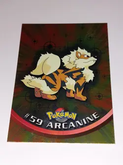 Pokemon Topps TV Animation Edition Trading Card pack of 8 with Foil 59 Arcanine - Image 2