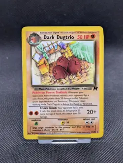 Dark Dugtrio 23/82 Non Holo Team Rocket Set Rare Pokemon Card WOTC LP EXCELLENT - Image 1