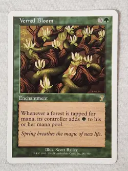 NM Vernal Bloom 7th Edition Mtg Magic the Gathering - Image 1
