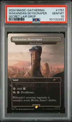 MTG MARVEL SECRET LAIR Black Panther Wakandan Skyscaper #1751 PSA 10 #2282 - Image 1