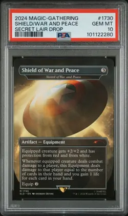MTG MARVEL SECRET LAIR Captain America War and Peace #1730 PSA 10 #2280 - Image 1