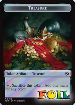 Elephant&Treasure 2Sided Token 14&16 MTG Tarkir: Dragonstorm Token NP Foil - Image 2