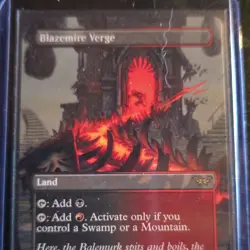 Blazemire Verge (Borderless, Regular Colorless Rare Land) Duskmourn MTG - Image 1