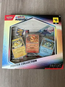 Pokemon TCG Prismatic Evolutions Poster Collection Set Of 6 w/ Display Case. - Image 2