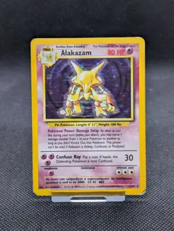 Pokemon Alakazam Base Set 1/102 Holo Rare WOTC Played - Image 1